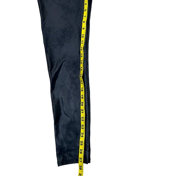 SPANX BLACK Faux Leather Leggings Size 1X - Picture 7 of 12